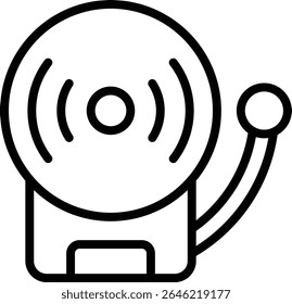 school bell icon illustration design with outline, this is not made from any AI generation