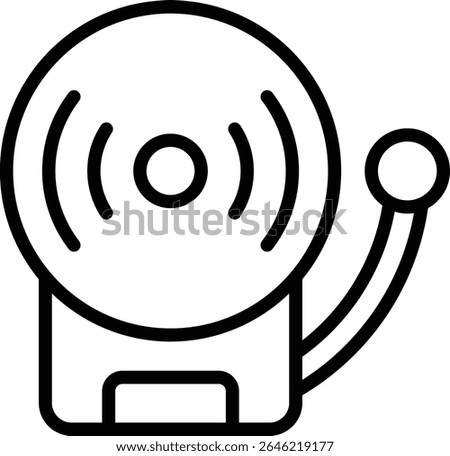 school bell icon illustration design with outline, this is not made from any AI generation
