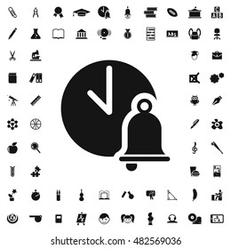 School bell icon illustration isolated vector sign symbol