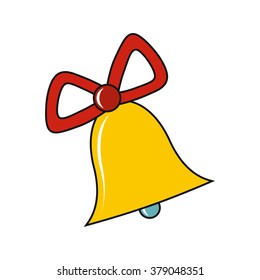 School bell icon isolated on a white background