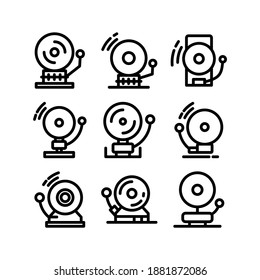 School Bell icon or logo isolated sign symbol vector illustration - Collection of high quality black style vector icons
