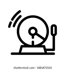 Icono de Campana escolar o logotipo símbolo de señas aislado ilustración vectorial de alta calidad estilo negro iconos vectoriales

