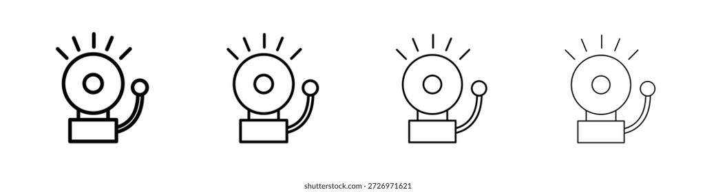 Icono de campana escolar en estilo de línea de trazo moderno. Vector 10 eps