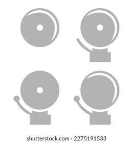school bell icon on white background, vector illustration