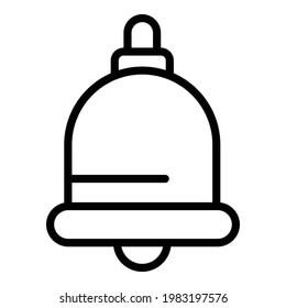 School bell icon. Outline School bell vector icon for web design isolated on white background