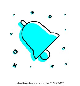 school bell icon. Simple thin line, outline, glyph, flat vector of education icons for ui and ux, website or mobile application