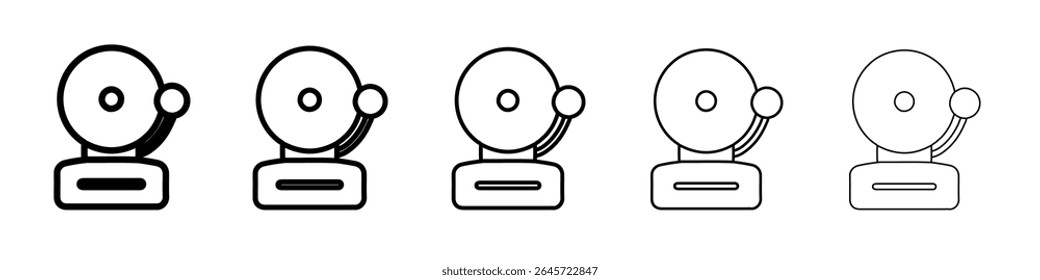 ícone de sino de escola logotipo simples vetor outline