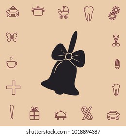 School bell icon, stock vector