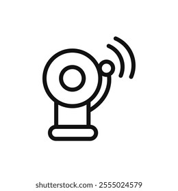 School bell icon Symbol mark in Outline style