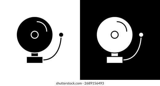 School bell icon symbol. simple flat symbol on blank background.