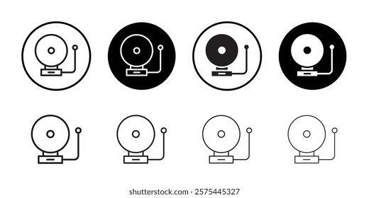 School bell icon Thin line art collection