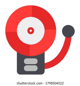 School bell icon vector illustration in flat style for any projects, use for website mobile app presentation