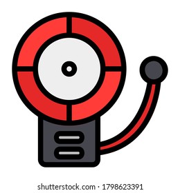 School bell icon vector illustration in Filled Line style for any projects, use for website mobile app presentation