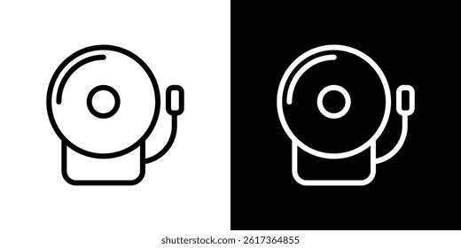 School bell icon. vector illustration, pictogram isolated. editable