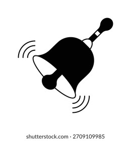 school bell icon with white background vector stock illustration