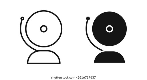 School bell icons set for website design