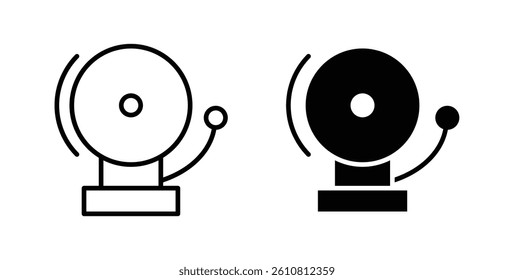 School bell icons. thin line vector icons