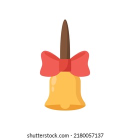 School bell bell isolated on white background - Vector illustration