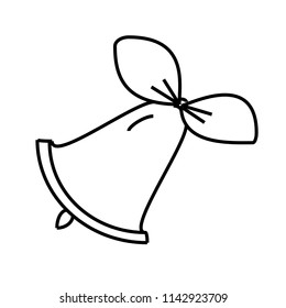 School bell line icon.
