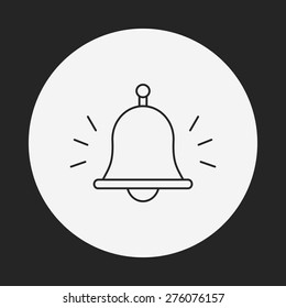 school bell line icon