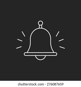 school bell line icon