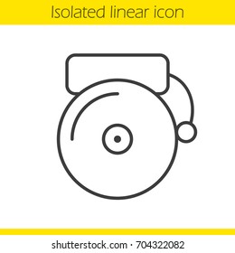 School bell linear icon. Thin line illustration. Contour symbol. Vector isolated outline drawing