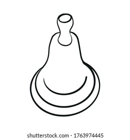 school bell outline doodle drawing black and white