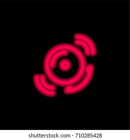 School bell red glowing neon ui ux icon. Glowing sign logo vector