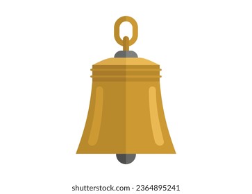 School bell. Simple flat illustration