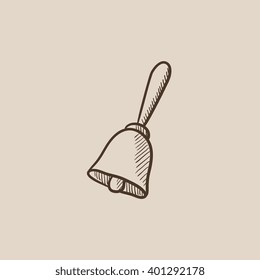 Icono de esbozo de timbre escolar.