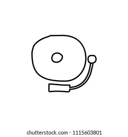 school bell sketch icon. Element of education icon for mobile concept and web apps. Outline school bell sketch icon can be used for web and mobile on white background