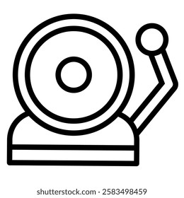 School bell sketch, symbol of time and education.