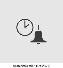 school bell time icon illustration vector