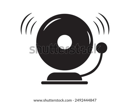 School Bell I vector icon. School, education, equipment. fire bell symbol. emergency electric alarm ring icon suitable for apps and websites.