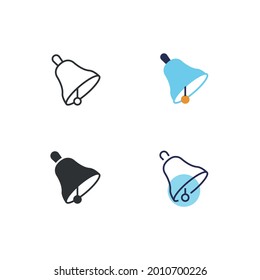 school bell vector icon ring break time