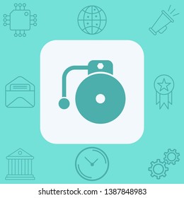 School bell vector icon sign symbol