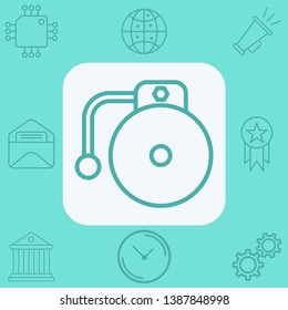 School bell vector icon sign symbol