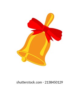 School bell vector illustration. Bell symbol flat design