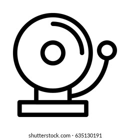 School Bell Vector Line Icon