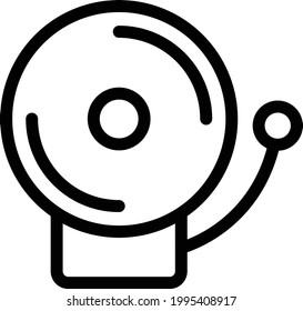 school bell vector thin line icon