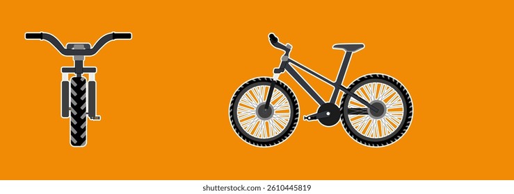 school bike front and side view