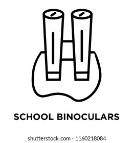 School Binoculars icon vector isolated on white background, School Binoculars transparent sign , linear symbol and stroke design elements in outline style