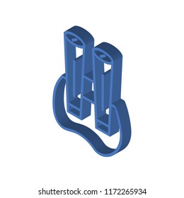 School Binoculars isometric left top view 3D icon