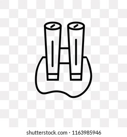School Binoculars vector icon isolated on transparent background, School Binoculars logo concept