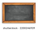 School black board on a white background, 3d rendering