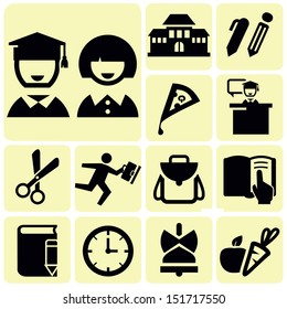 School black icons