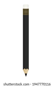 School black pencil. vector illustration