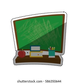 School blackboad isolated icon vector illustration graphic design