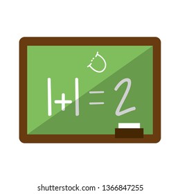 School blackboard cartoon isolated