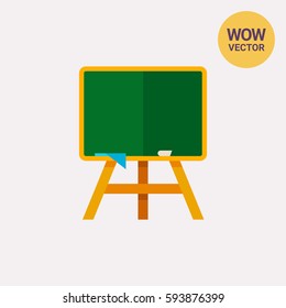 School Blackboard with Chalk Icon